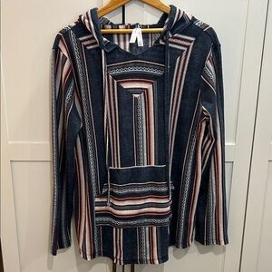 French Twist Striped Baja Hoodie Lightweight